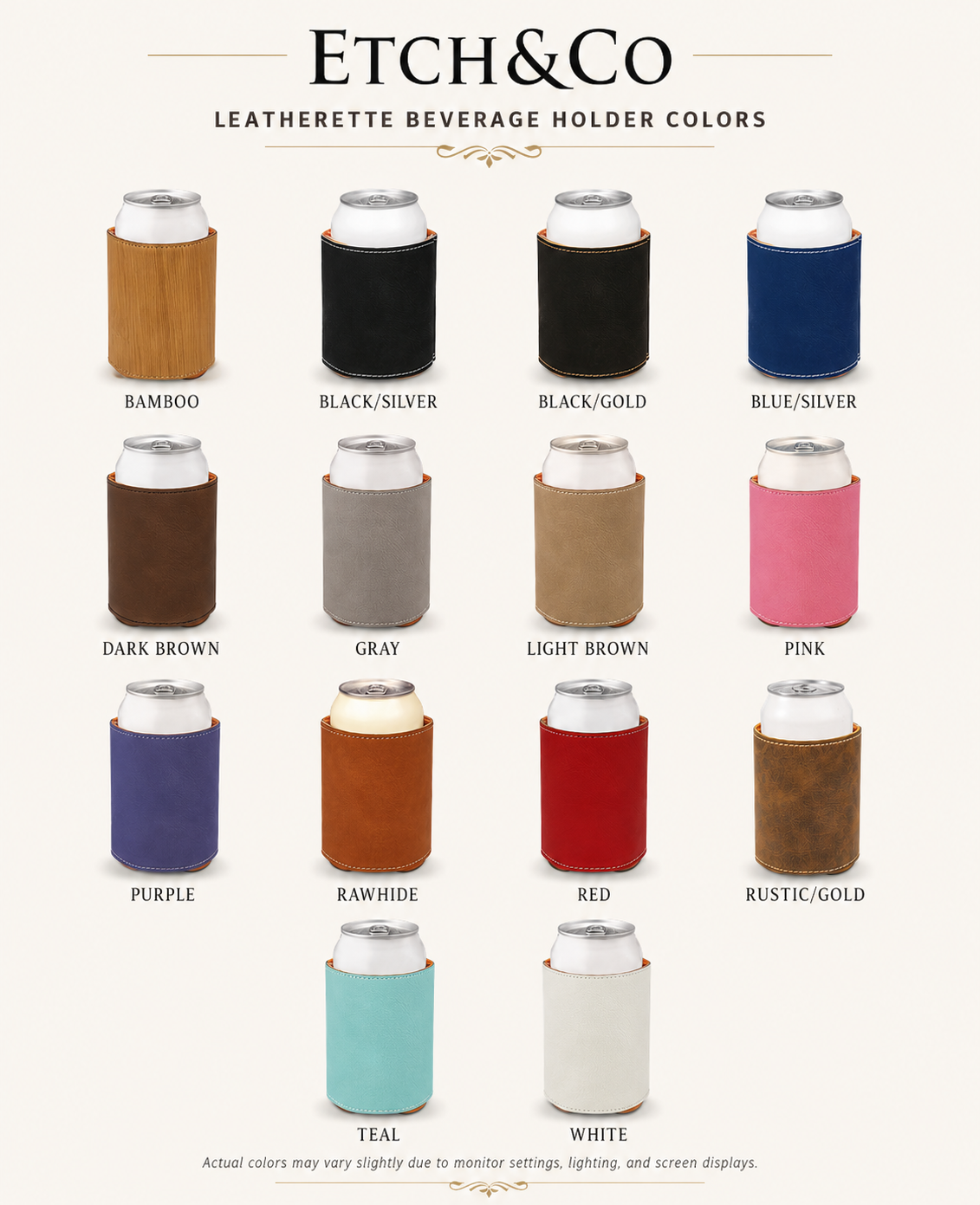 Personalized Leatherette Can Cooler
