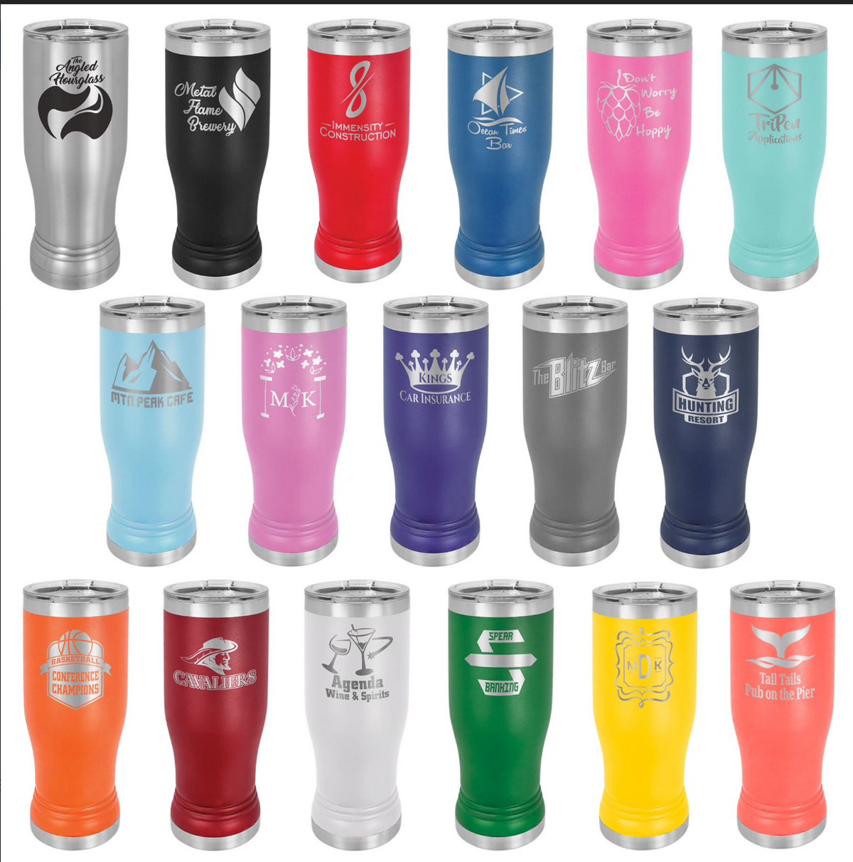Personalized 14 oz Pilsner Tumbler